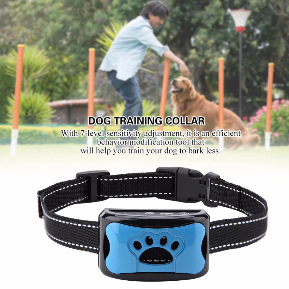 USB Rechargeable Ultrasonic Anti-Bark Dog Training Collar