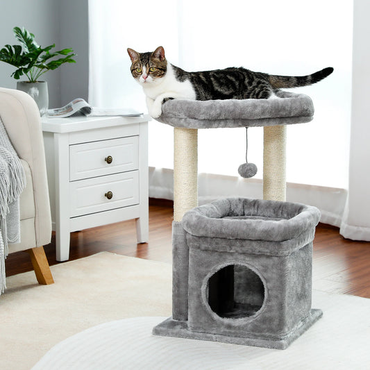 Cat Tree Tower with Cozy Condo & Scratching Posts