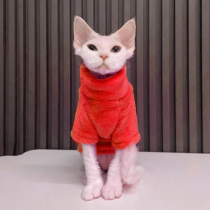 Turtleneck Cat Sweater Coat