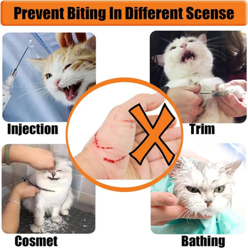 Anti-Bite Cat Grooming Mask