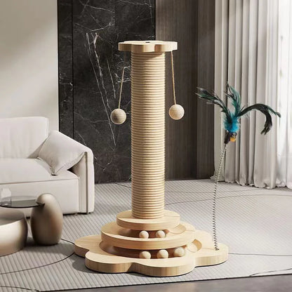 Sisal Scratching Post with Cat Turntable