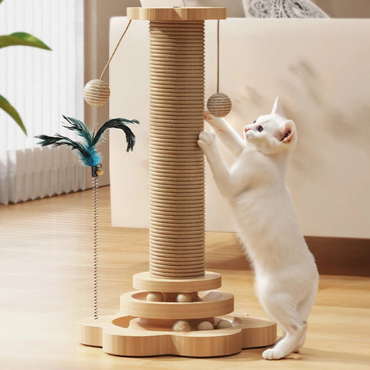 Sisal Scratching Post with Cat Turntable