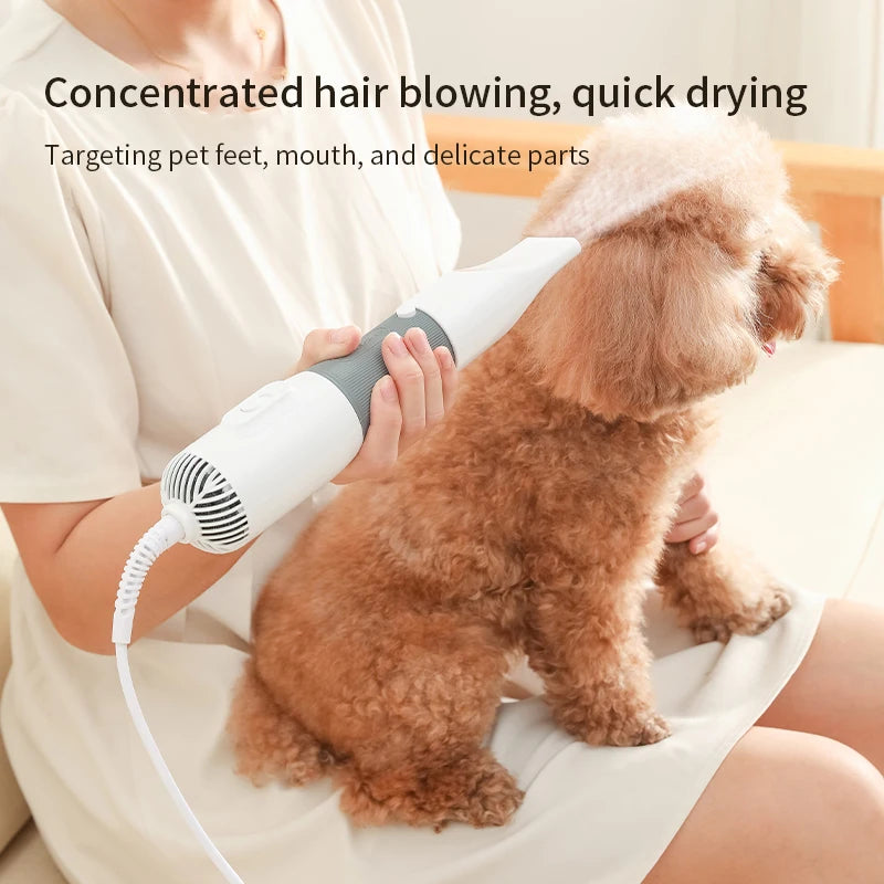 3-in-1 Quiet Pet Hair Dryer & Comb Brush