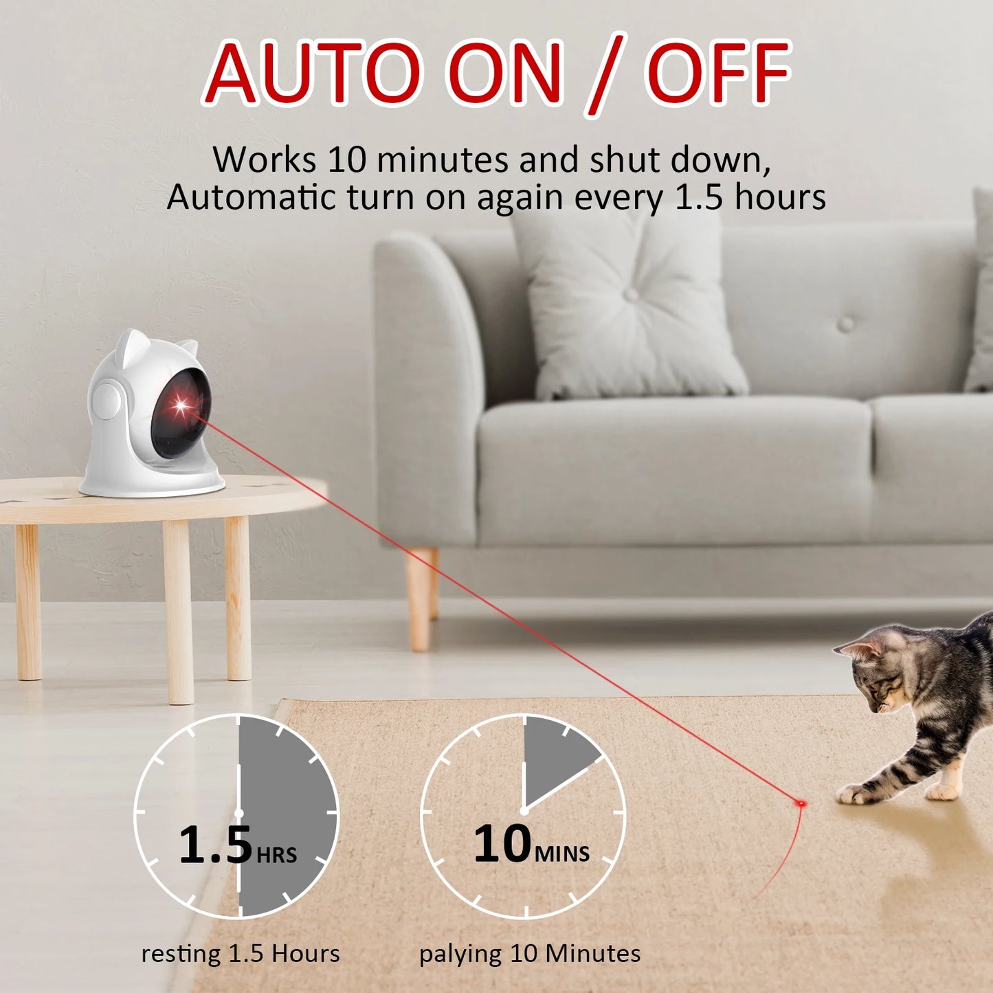 Automatic Rechargeable Cat Laser Toy